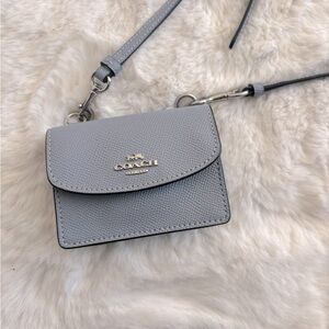 mini blue coach purse